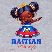 Melanin Haitian Princess Haiti Flag Black Women's Sweatshirt thumb 2