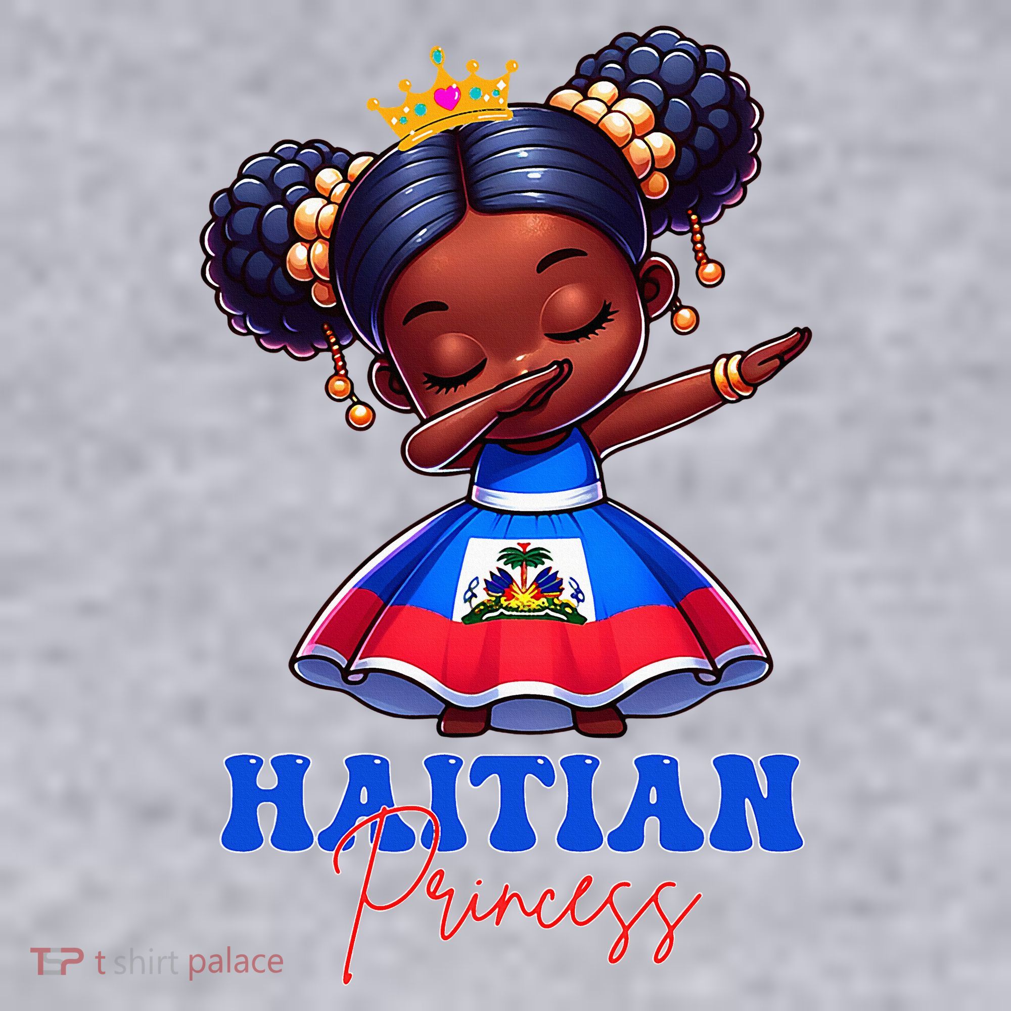 Melanin Haitian Princess Haiti Flag Black Women's Sweatshirt