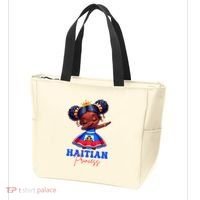 Melanin Haitian Princess Haiti Flag Black Tote Bag thumb 3