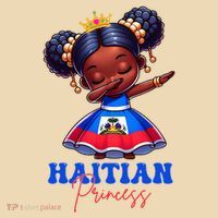 Melanin Haitian Princess Haiti Flag Black Tote Bag thumb 4
