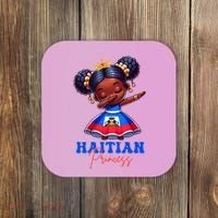Melanin Haitian Princess Haiti Flag Black Coaster thumb 0