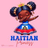 Melanin Haitian Princess Haiti Flag Black Coaster thumb 2