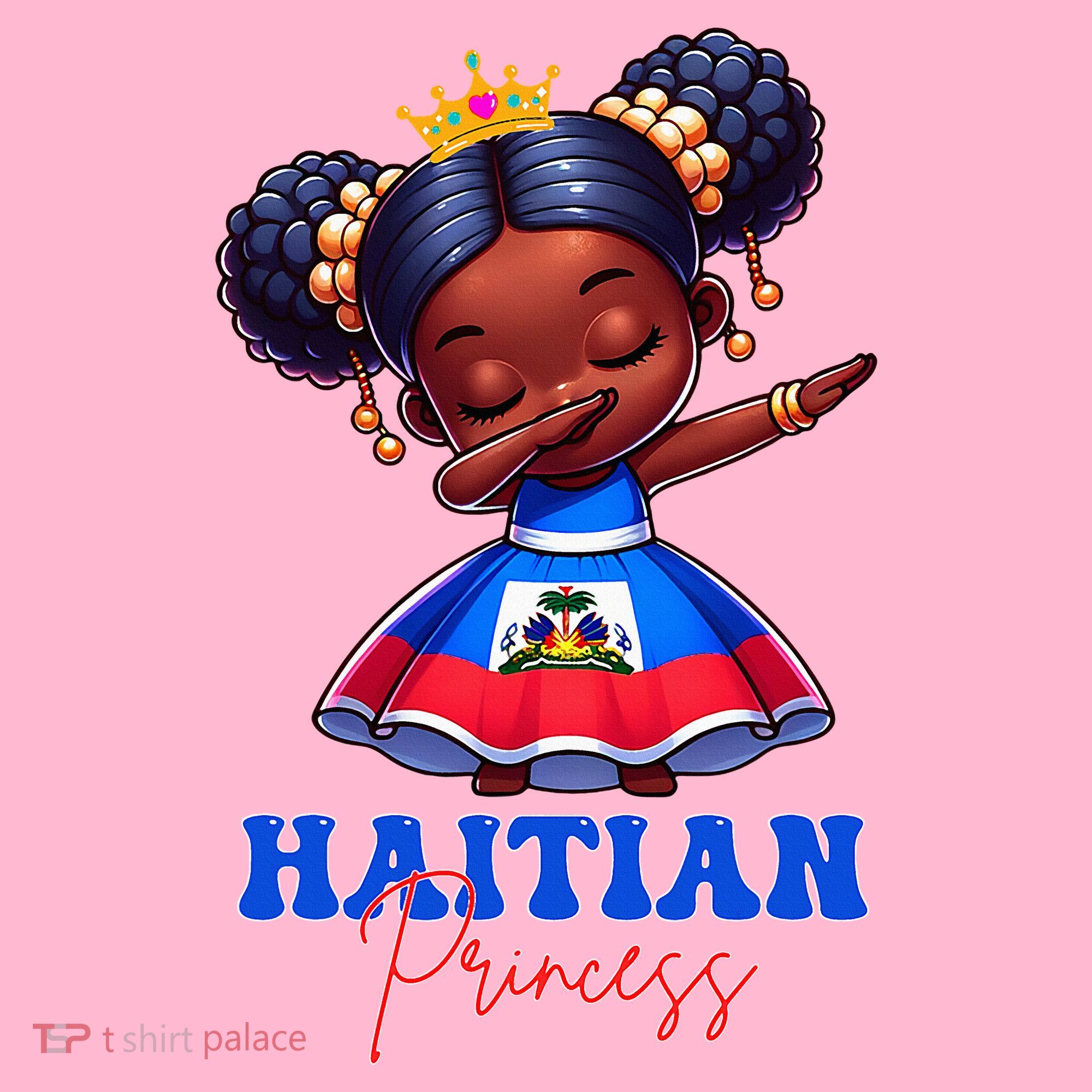 Melanin Haitian Princess Haiti Flag Black Coaster