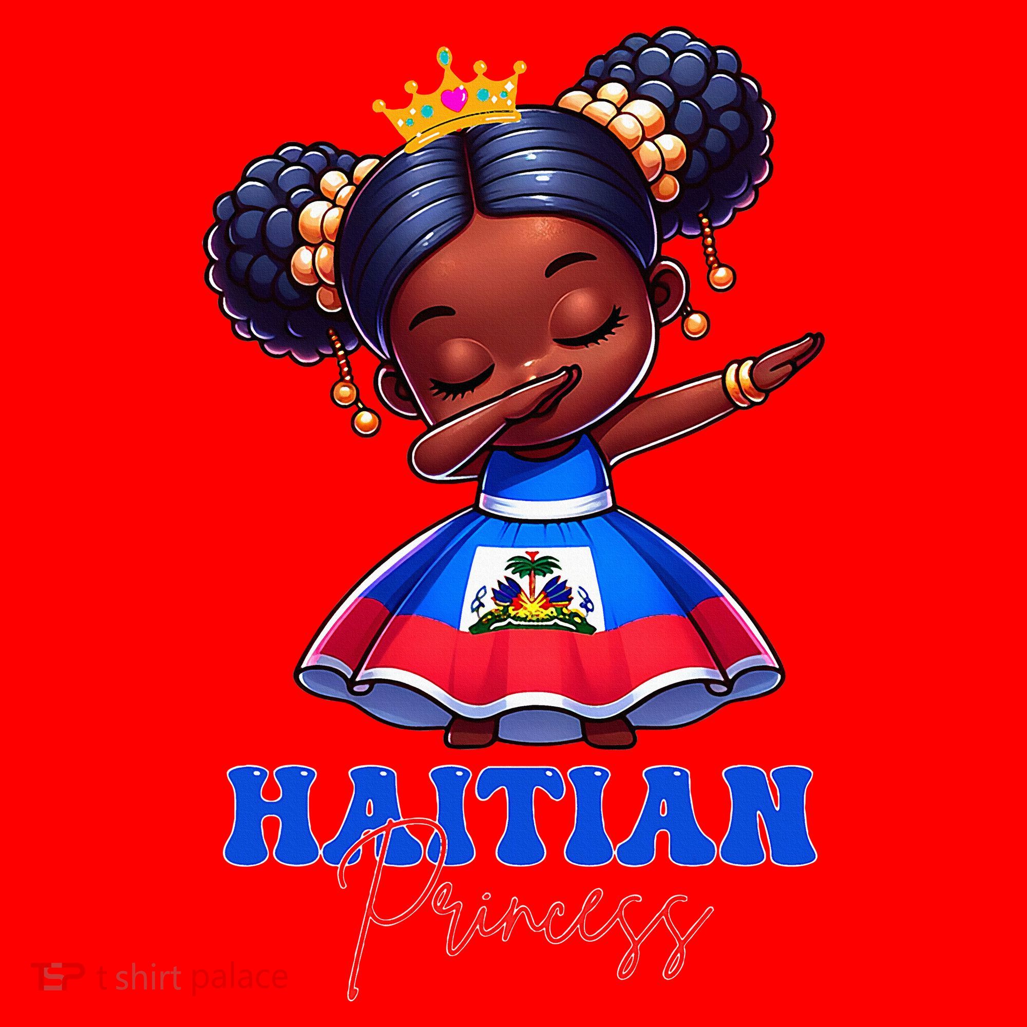 Melanin Haitian Princess Haiti Flag Black Santa Hat