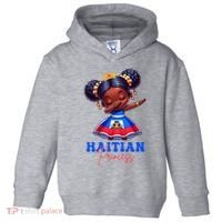 Melanin Haitian Princess Haiti Flag Black Toddler Hoodie thumb 0