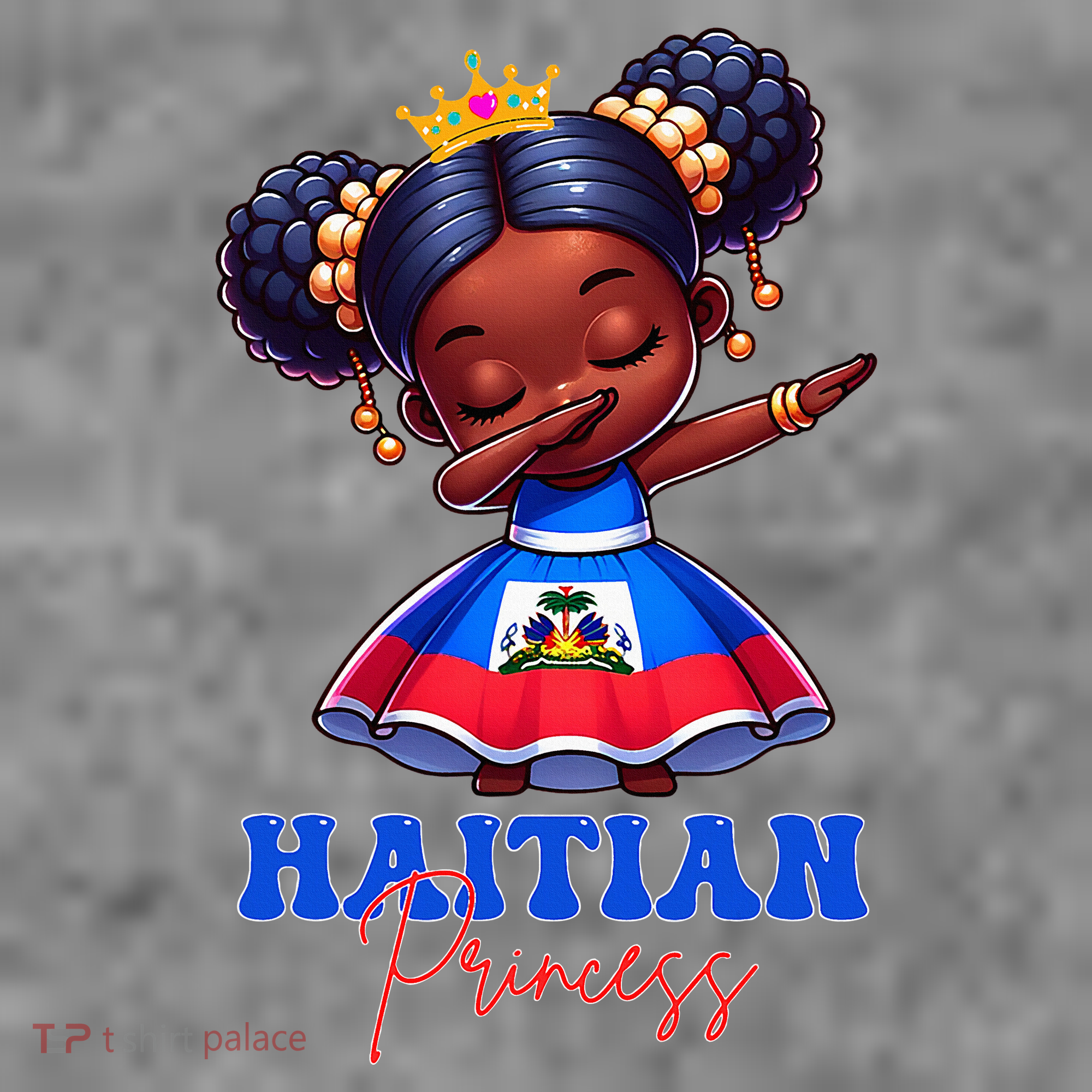 Melanin Haitian Princess Haiti Flag Black Toddler Hoodie