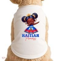 Melanin Haitian Princess Haiti Flag Black Doggie Tank thumb 0