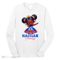 Melanin Haitian Princess Haiti Flag Black Long Sleeve Shirt thumb 0