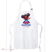 Melanin Haitian Princess Haiti Flag Black Apron thumb 0
