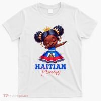 Melanin Haitian Princess Haiti Flag Black T-Shirt thumb 0