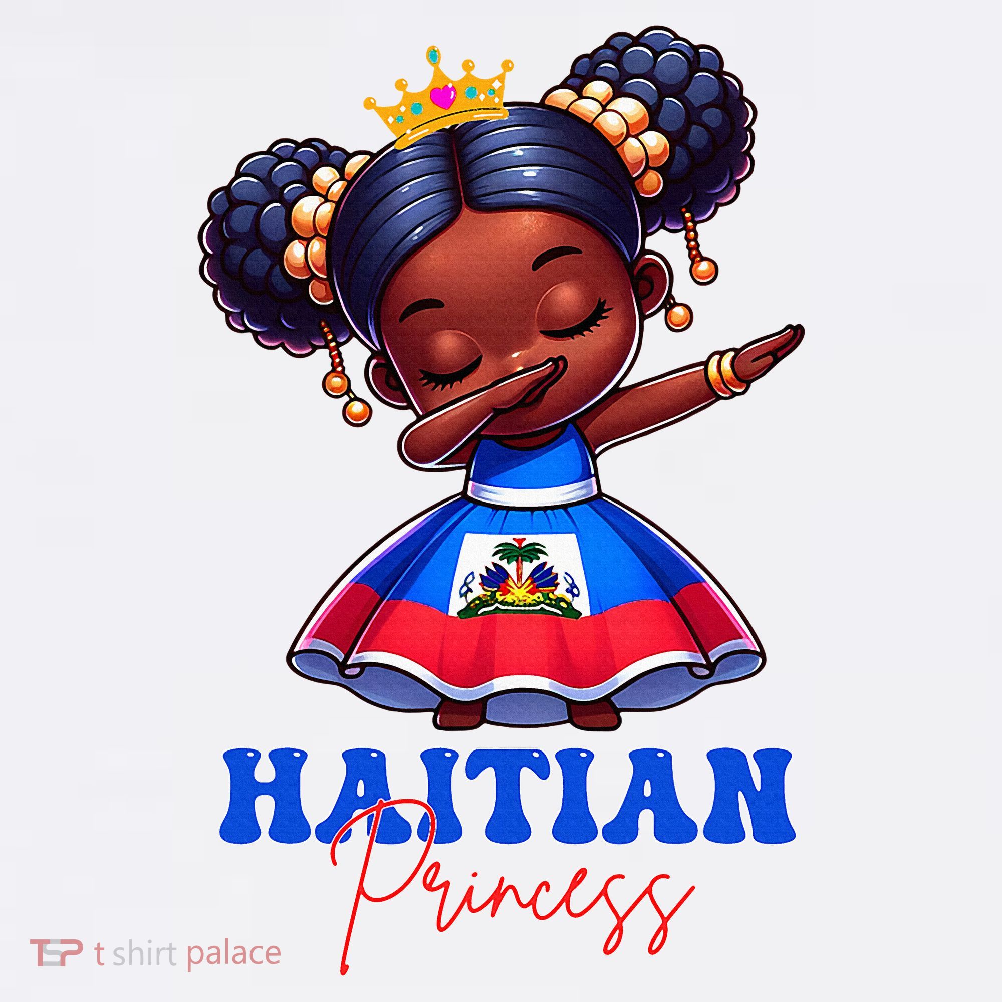 Melanin Haitian Princess Haiti Flag Black Women's Hoodie