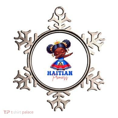 Melanin Haitian Princess Haiti Flag Black Ornament
