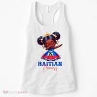 Melanin Haitian Princess Haiti Flag Black Women's Tank Top thumb 0