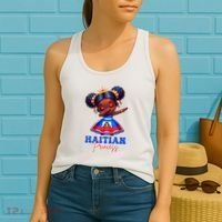 Melanin Haitian Princess Haiti Flag Black Women's Tank Top thumb 2