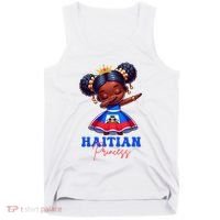 Melanin Haitian Princess Haiti Flag Black Tank Top thumb 0