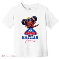 Melanin Haitian Princess Haiti Flag Black Toddler T-Shirt thumb 0