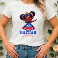 Melanin Haitian Princess Haiti Flag Black Women's T-Shirt thumb 2