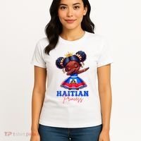 Melanin Haitian Princess Haiti Flag Black Women's T-Shirt thumb 4