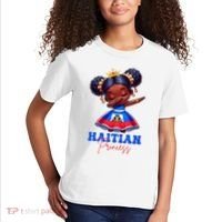 Melanin Haitian Princess Haiti Flag Black Kids T-Shirt thumb 2