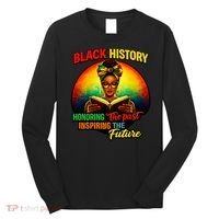Melanin Honoring Past Inspiring Pride Book Black History Long Sleeve Shirt thumb 0