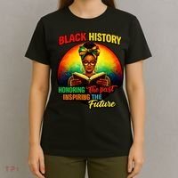 Melanin Honoring Past Inspiring Pride Book Black History T-Shirt thumb 4