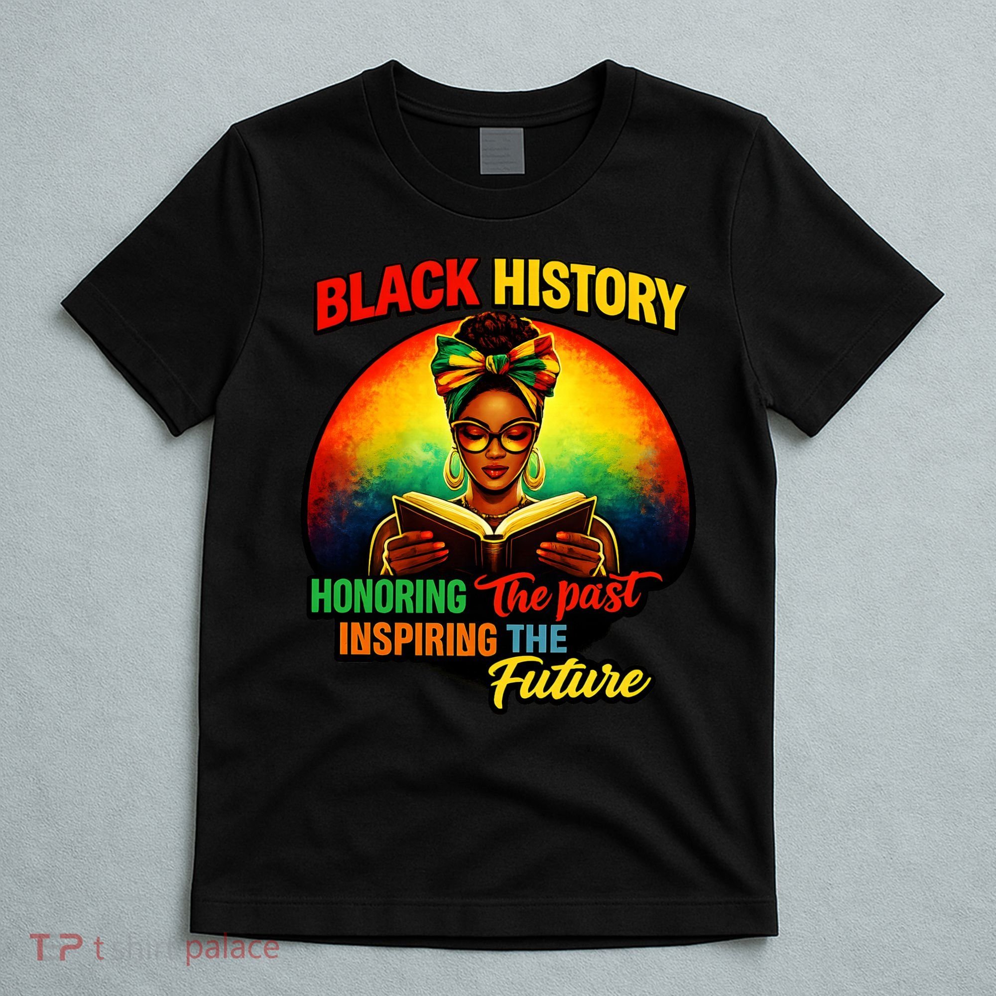 Melanin Honoring Past Inspiring Pride Book Black History T-Shirt