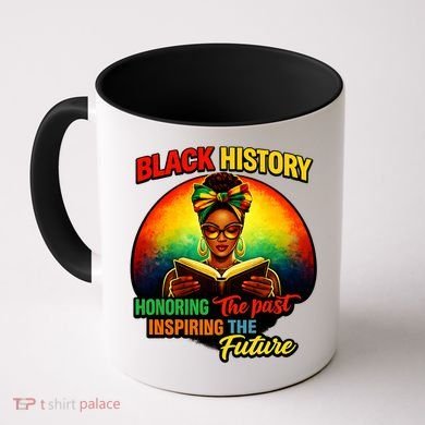 Melanin Honoring Past Inspiring Pride Book Black History Coffee Mug