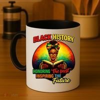 Melanin Honoring Past Inspiring Pride Book Black History Coffee Mug thumb 4