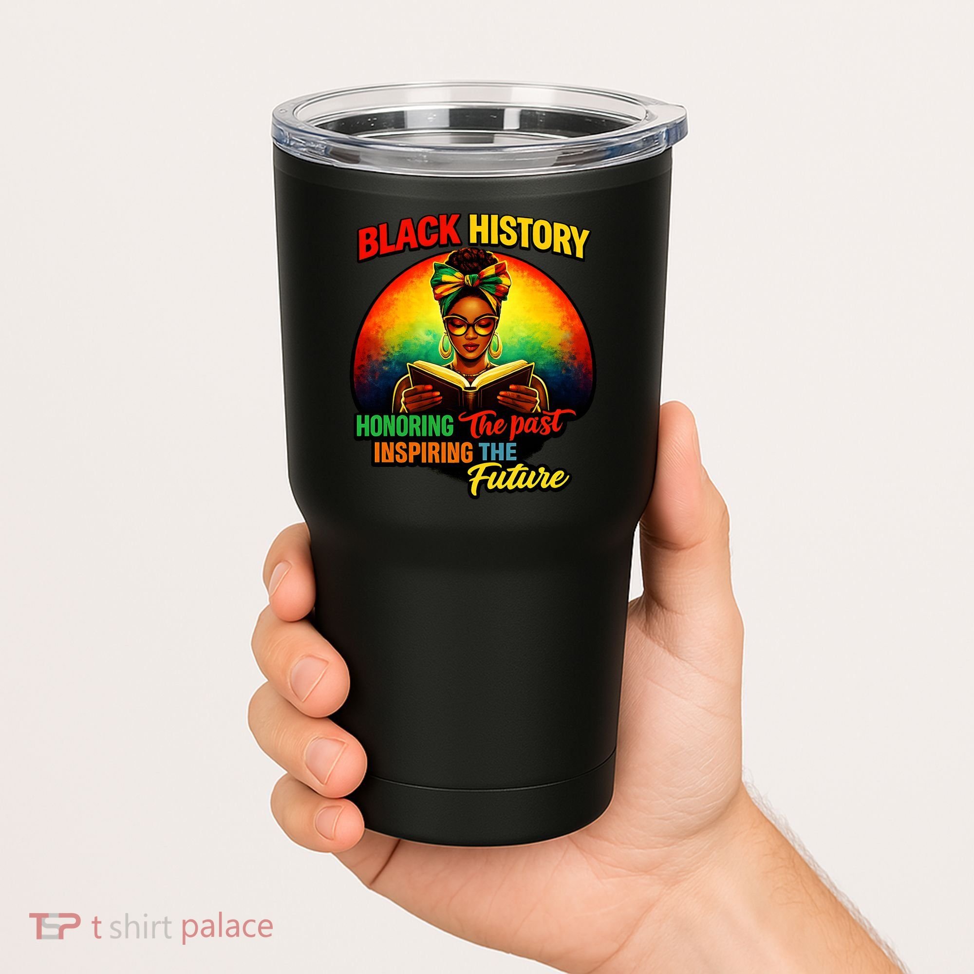 Melanin Honoring Past Inspiring Pride Book Black History Tumbler