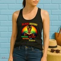 Melanin Honoring Past Inspiring Pride Book Black History Women's Tank Top thumb 2