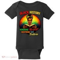 Melanin Honoring Past Inspiring Pride Book Black History Baby Bodysuit thumb 0