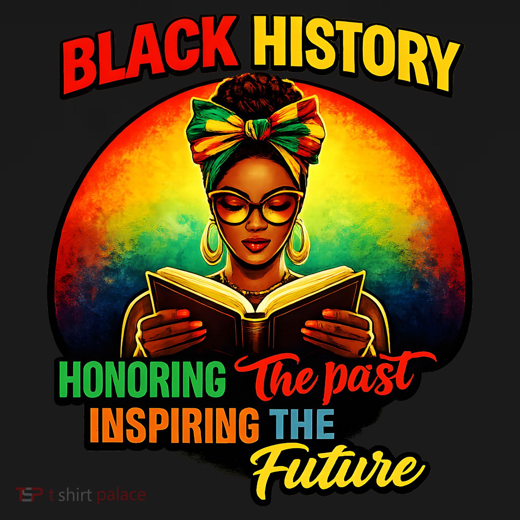 Melanin Honoring Past Inspiring Pride Book Black History Women's T-Shirt