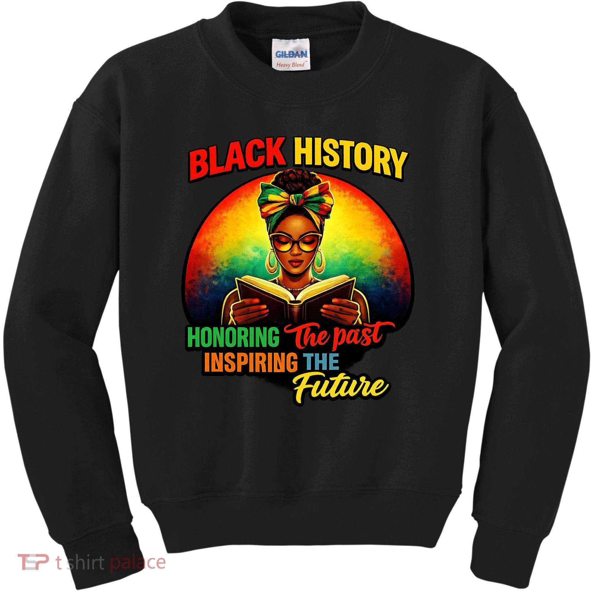 Melanin Honoring Past Inspiring Pride Book Black History Kids Sweatshirt