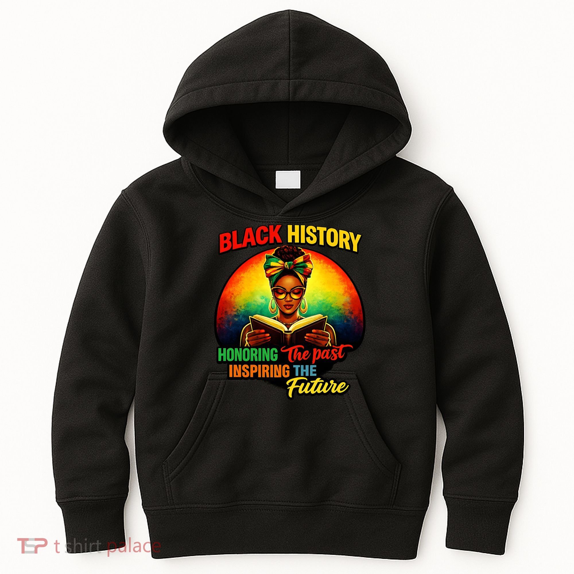 Melanin Honoring Past Inspiring Pride Book Black History Kids Hoodie