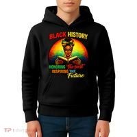 Melanin Honoring Past Inspiring Pride Book Black History Kids Hoodie thumb 4