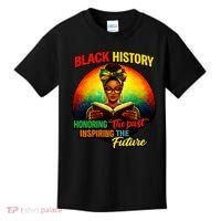 Melanin Honoring Past Inspiring Pride Book Black History Kids T-Shirt thumb 0