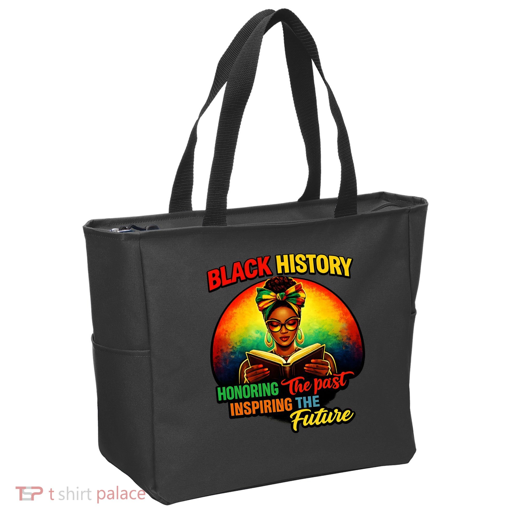 Melanin Honoring Past Inspiring Pride Book Black History Tote Bag
