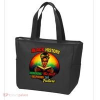 Melanin Honoring Past Inspiring Pride Book Black History Tote Bag thumb 3