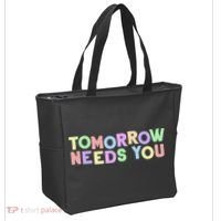Mental Health Quote Tomorrow Needs You Tote Bag thumb 2