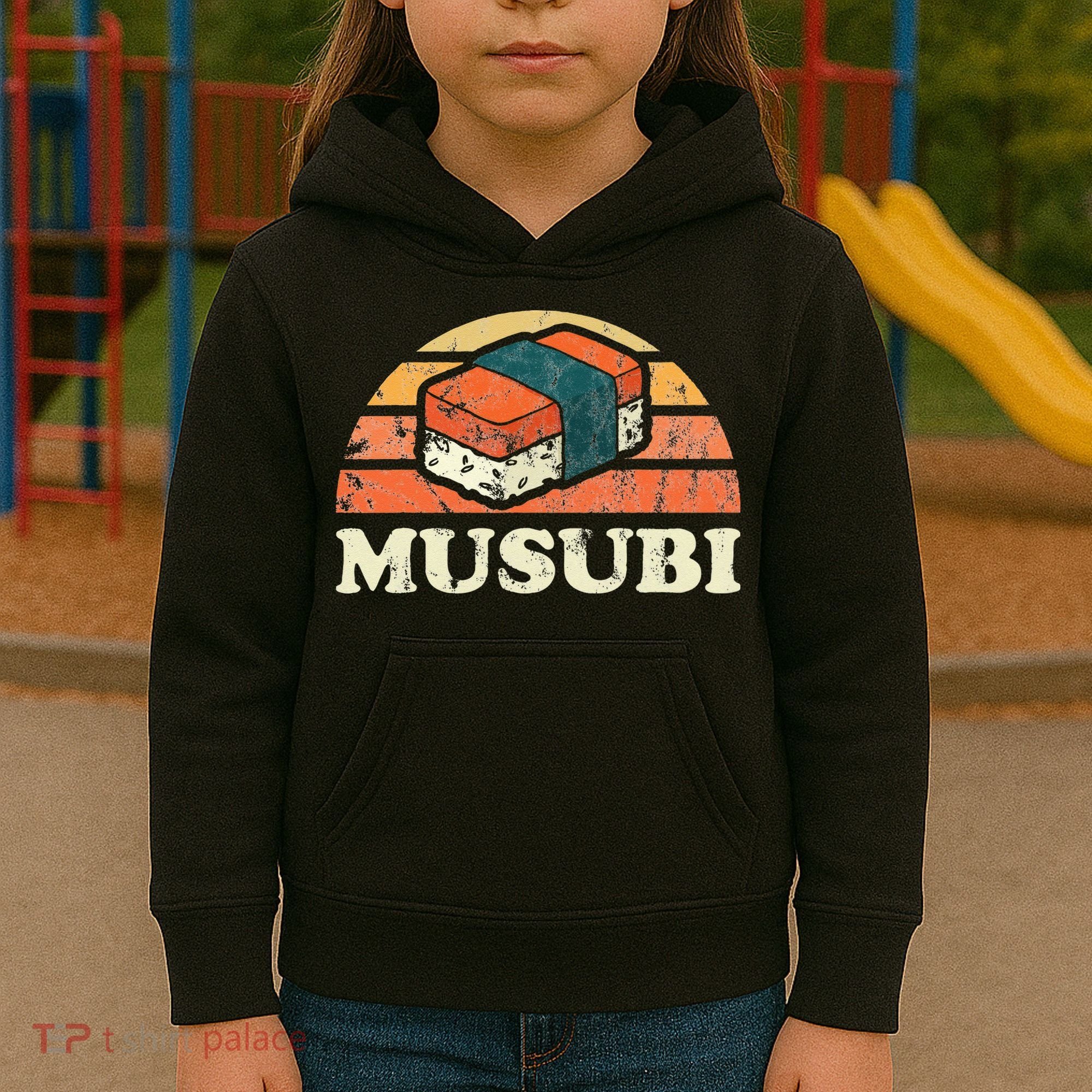 Musubi Hawaii Retro Style Kids Hoodie