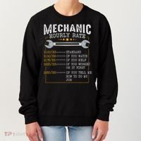 Mechanic Hourly Rate Car Mechatronics Engineer Profession Car Gift Women's Sweatshirt thumb 0