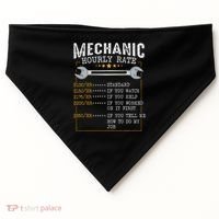 Mechanic Hourly Rate Car Mechatronics Engineer Profession Car Gift USA-Made Doggie Bandana thumb 0