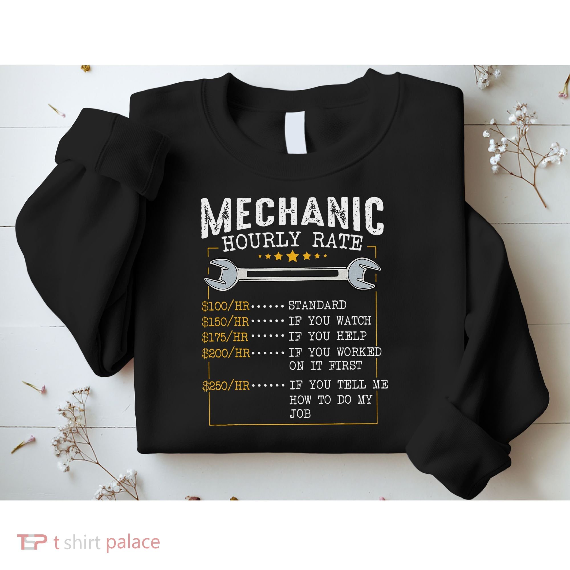 Mechanic Hourly Rate Car Mechatronics Engineer Profession Car Gift Sweatshirt