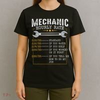 Mechanic Hourly Rate Car Mechatronics Engineer Profession Car Gift T-Shirt thumb 4