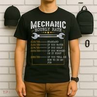 Mechanic Hourly Rate Car Mechatronics Engineer Profession Car Gift T-Shirt thumb 6