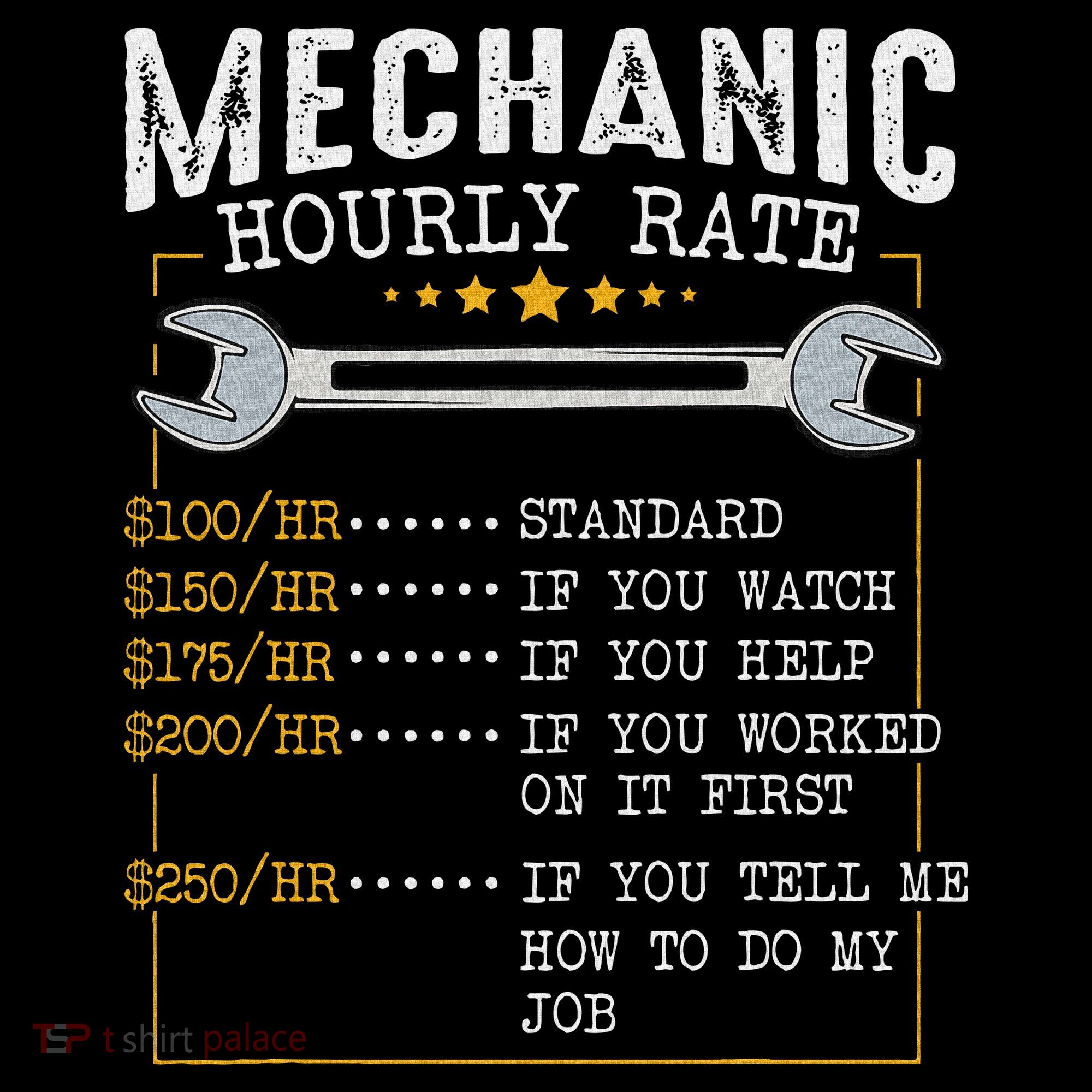 Mechanic Hourly Rate Car Mechatronics Engineer Profession Car Gift Coaster