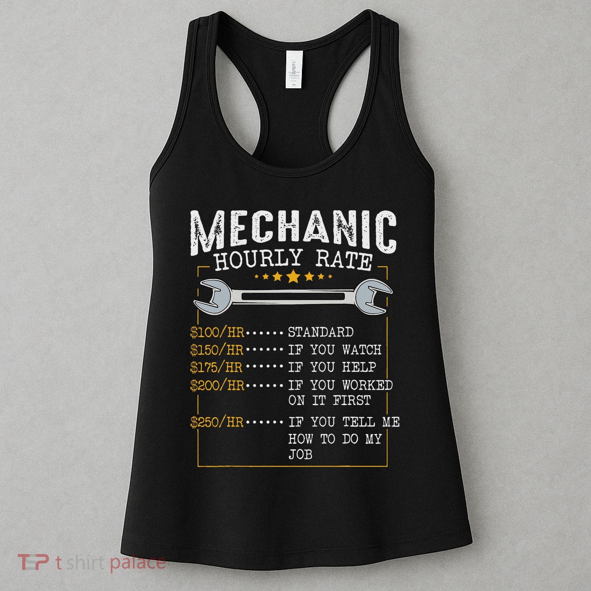 Mechanic Hourly Rate Car Mechatronics Engineer Profession Car Gift Women's Tank Top
