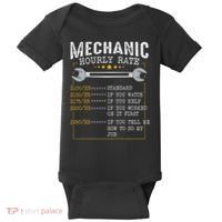 Mechanic Hourly Rate Car Mechatronics Engineer Profession Car Gift Baby Bodysuit thumb 0