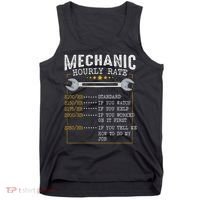 Mechanic Hourly Rate Car Mechatronics Engineer Profession Car Gift Tank Top thumb 0