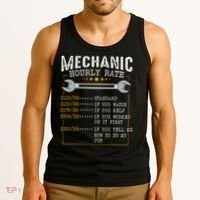 Mechanic Hourly Rate Car Mechatronics Engineer Profession Car Gift Tank Top thumb 3